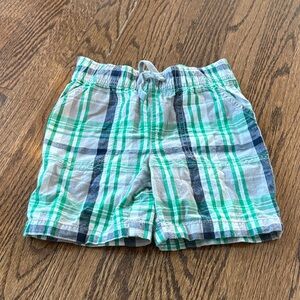 Jumping Beans Green and Blue Plaid Kids Shorts